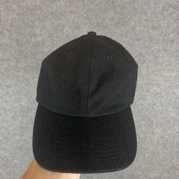 Lift Down Hat Cap Leather Strap Back Black Wool Blend Casual Workwear Warm - Picture 3 of 6